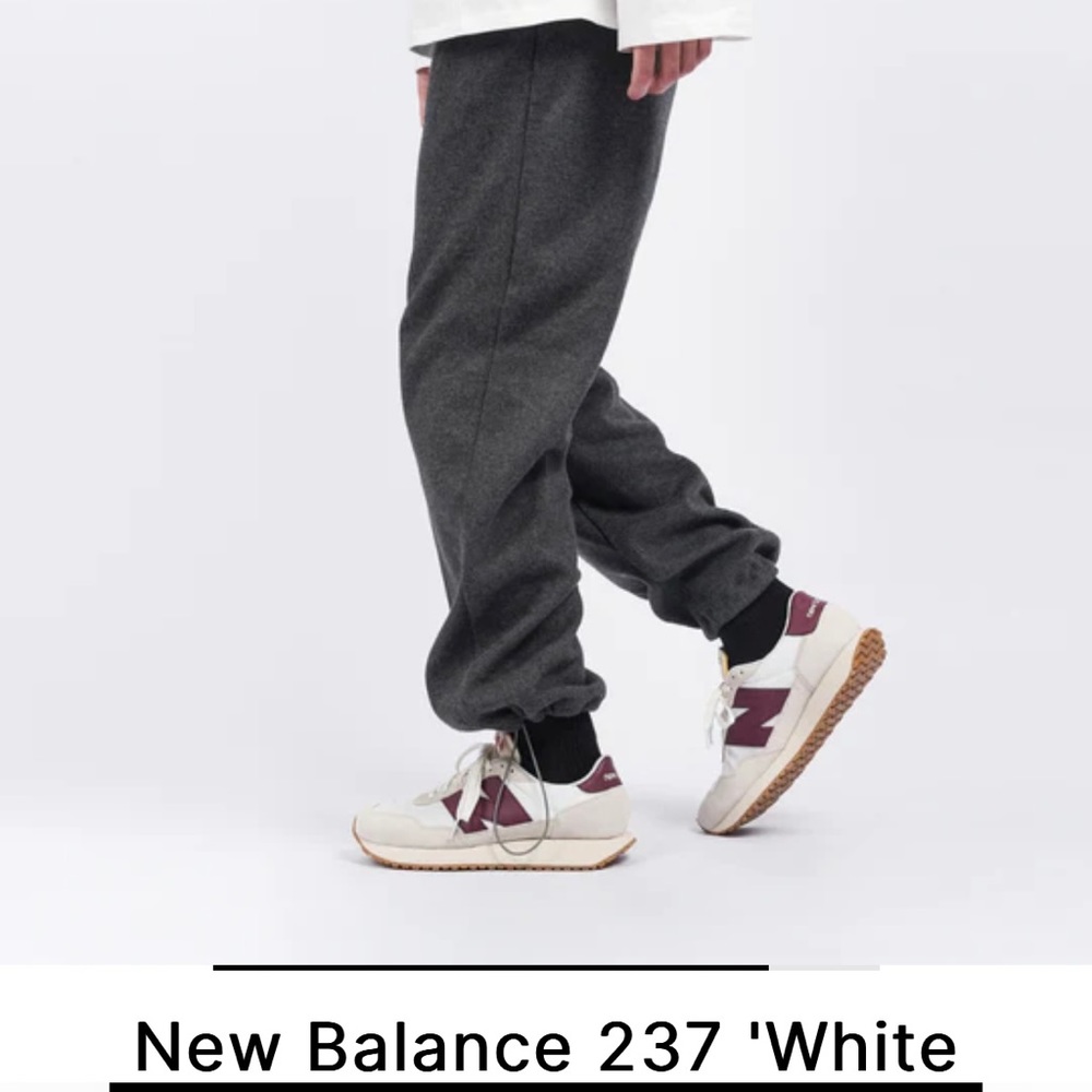 New Balance 237 Moonbeam / Burgundy Retro Running Shoes / Sneakers - Picture 8 of 12